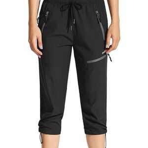 Libin Women's Cargo Joggers Lightweight Quick Dry Hiking size XL.  Black